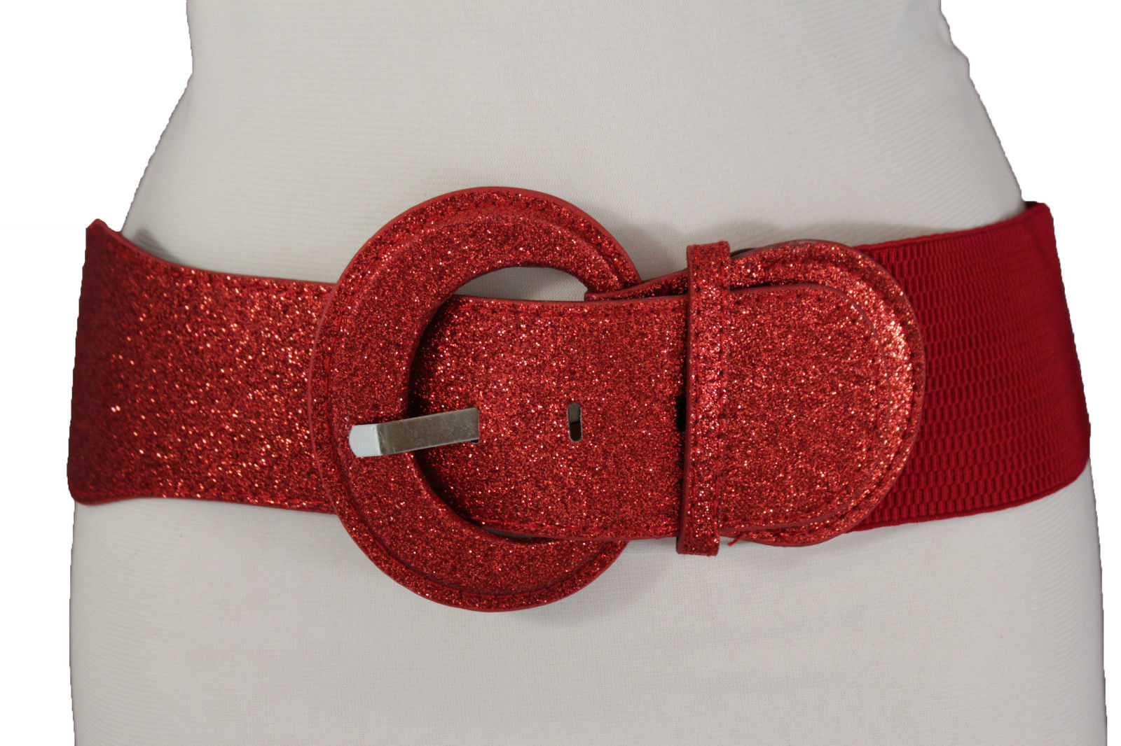 Wide glitter store belt