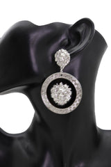 Cool Jewelry Stud Women Silver Metal Earrings Set Lion Round Bling Sexy Fashion