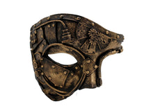 New Men Women Gold Halloween Costume Half Face Mask Steampunk Rave Mardi Gras Party