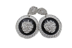 Cool Jewelry Stud Women Silver Metal Earrings Set Lion Round Bling Sexy Fashion