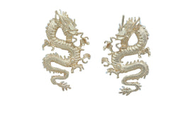 Women Earrings Set Fashion Jewelry Gold Metal Large Bling Chinese Dragon Ethnic