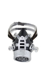 Men Women Face Black Silver Halloween Costume Gas Mask Steampunk Nuke One Size