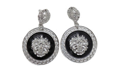 Cool Jewelry Stud Women Silver Metal Earrings Set Lion Round Bling Sexy Fashion