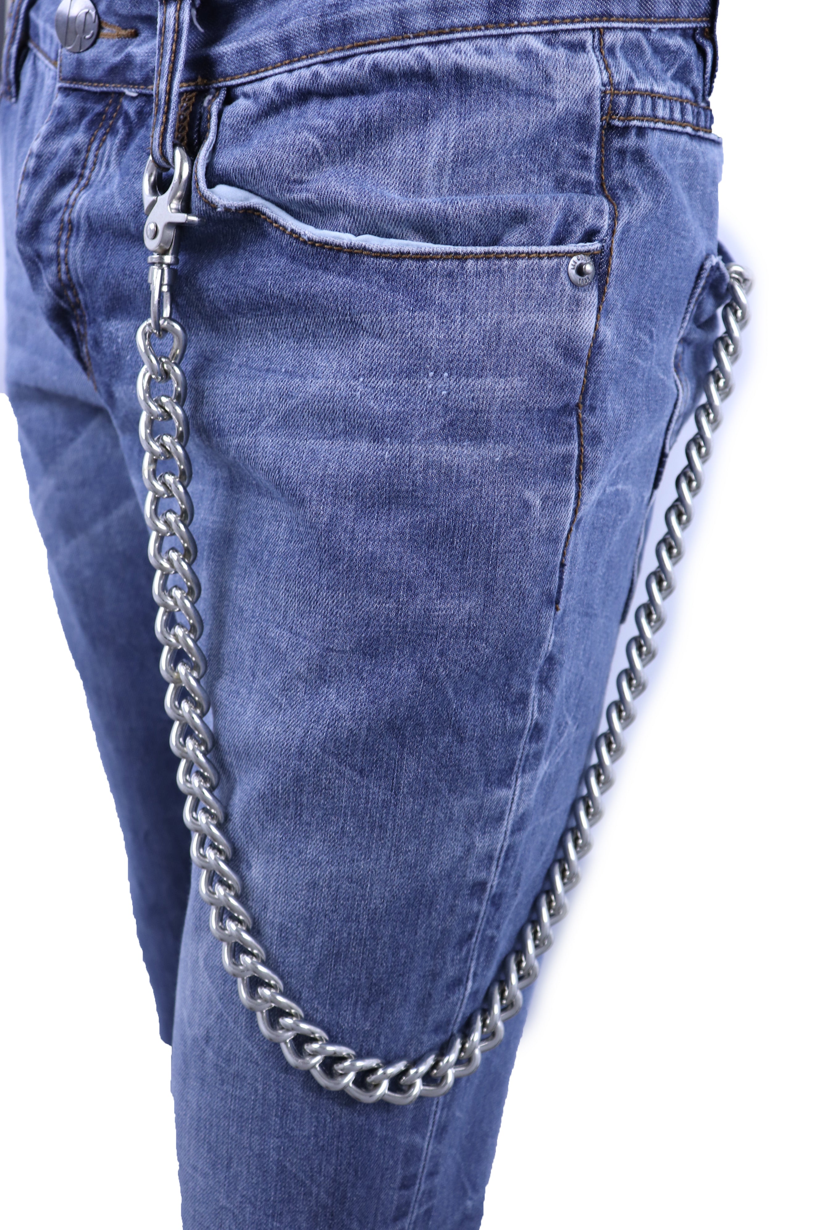 Silver Metal Short Wallet Chains KeyChain Jeans Biker Strong New Men S –  alwaystyle4you